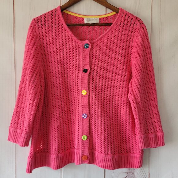 CJ Banks Knit Button Front Granny Cardigan Sweater w/ Unique Button Detail, 1X - Picture 1 of 7